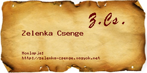 Zelenka Csenge névjegykártya